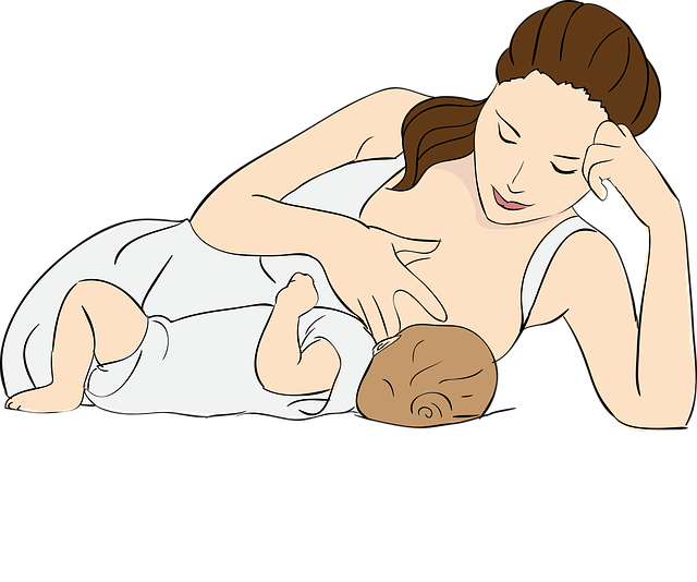 授乳するママの絵